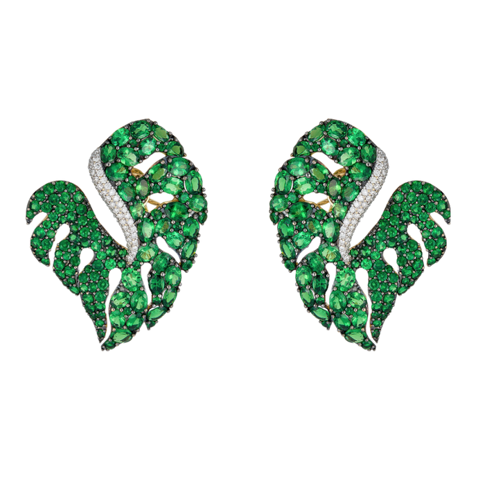 Mosaique Leaf Earrings