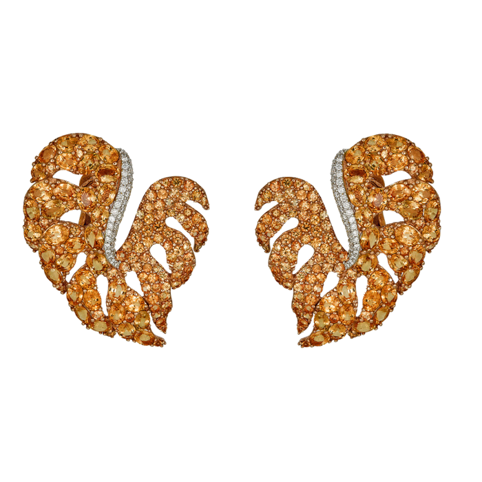 Mosaique Leaf Earrings