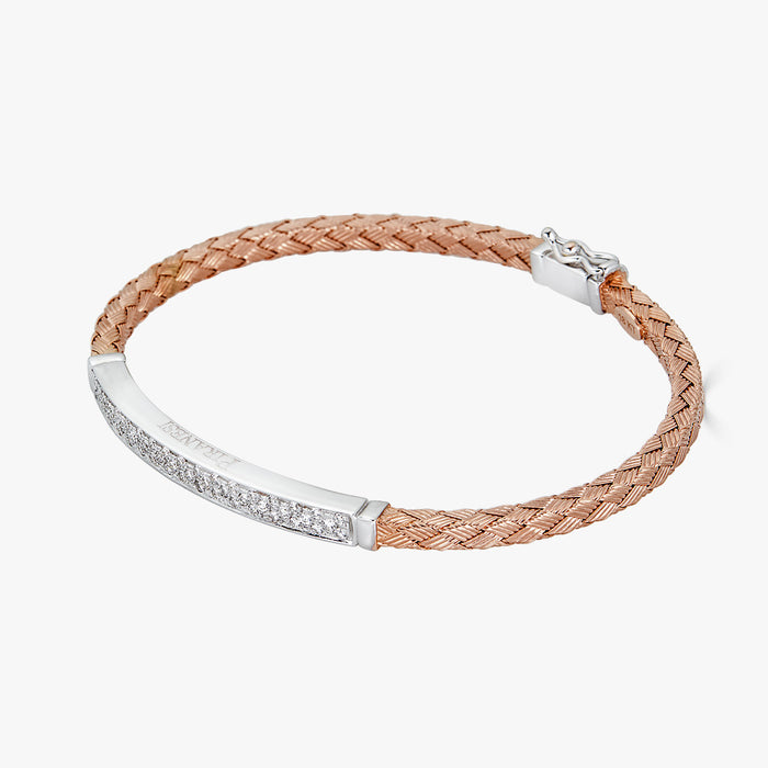 Oro Braided Bracelet in 18K Rose Gold