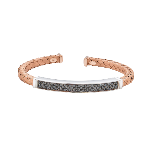 Oro Black Diamond Open Bracelet