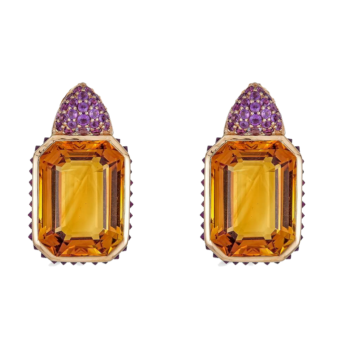 Pietra Small Reverse Set Earrings
