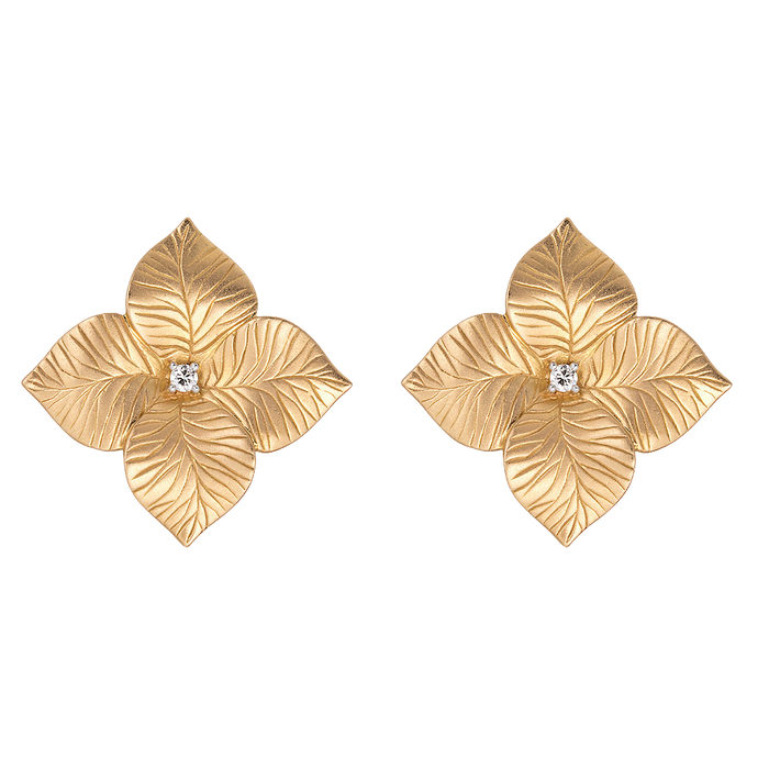 Oro Fiore Large Flower Earrings