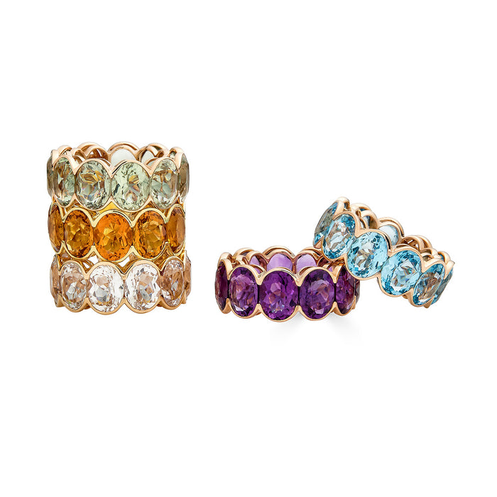 Pietra Oval Eternity Band