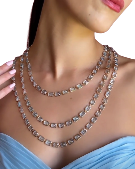 Pietra Emerald Cut Chain Necklace
