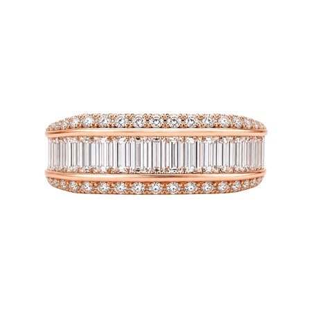 Approx. carats 2.94 Baguette Diamonds&nbsp;
2.22 carats Round Diamonds
Set in 18K Rose Gold