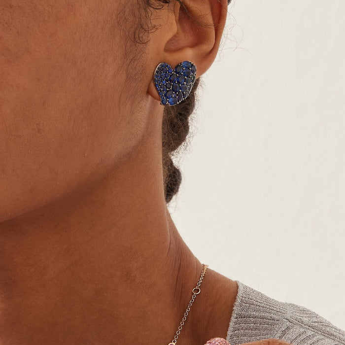 Wave Heart Medium Earring