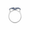Approx. 0.93 carats Round Blue Sapphires

0.03 carats Round Diamonds
Set in 18K White Gold