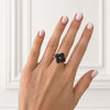 Approx. 0.75 carats Round Black Diamonds

0.03 carats Round Diamonds
Set in 18K Rose Gold