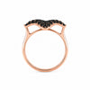 Approx. 0.75 carats Round Black Diamonds

0.03 carats Round Diamonds
Set in 18K Rose Gold