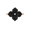 Approx. 0.75 carats Round Black Diamonds

0.03 carats Round Diamonds
Set in 18K Rose Gold