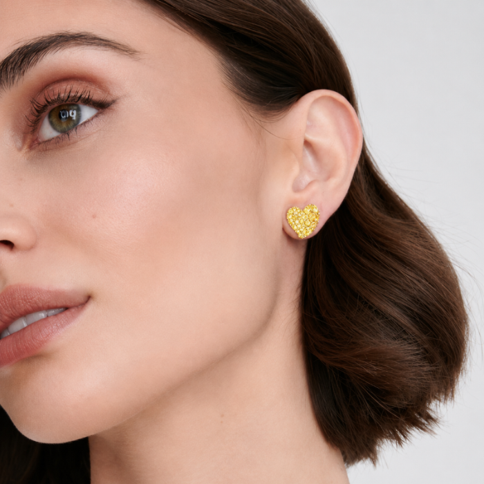Wave Heart Small Earring