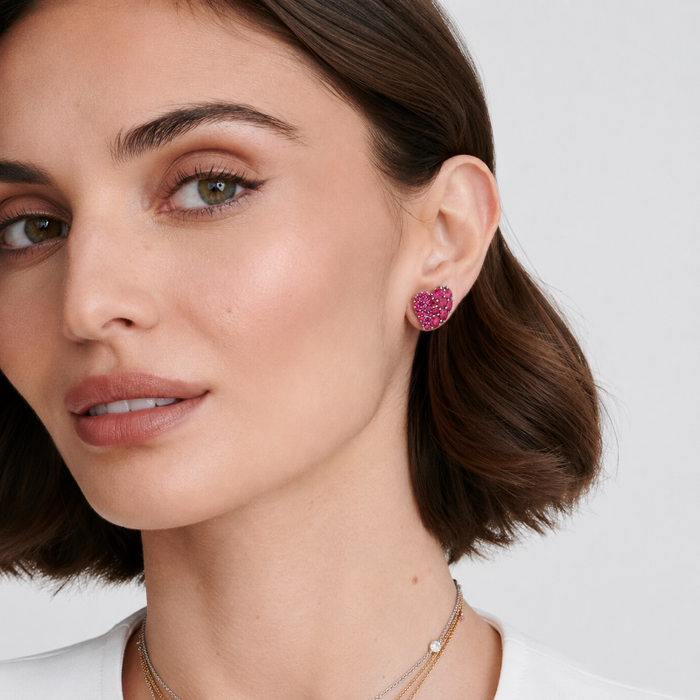 Wave Heart Small Earring