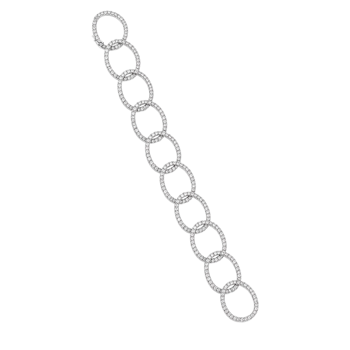 Approx. 6 carats Round Diamonds&nbsp;
Bracelet set in 18K White Gold
7.25 in