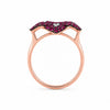 Approx. 0.93 carats Round Deep Pink Sapphires

0.03 carats Round Diamonds
Set in 18K Rose Gold
