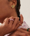Wave Heart Medium Earring