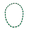 Approx 31.75 carats Oval Emerald&nbsp;
6.50 carats Round Diamonds
Necklace set in 18K White Gold