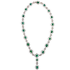 Approx. 20.97 carats Oval Emeralds&nbsp;
11.05 carats Round Diamonds&nbsp;
Necklace set in 18K White Gold