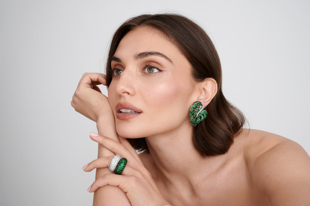 Mosaique Leaf Earrings