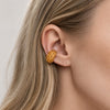 Approx. 3.57 carats Round Orange Sapphires
Earcuff set in 18K Rose Gold