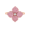 Approx. 1.04 carats Round Pink Sapphires

0.04 carats Round Diamonds
Set in 18K Rose Gold