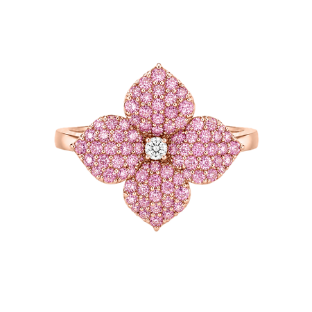 Approx. 1.04 carats Round Pink Sapphires

0.04 carats Round Diamonds
Set in 18K Rose Gold