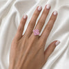 Approx. 1.04 carats Round Pink Sapphires

0.04 carats Round Diamonds
Set in 18K Rose Gold