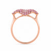 Approx. 0.93 carats Round Pink Sapphires

0.03 carats Round Diamonds
Set in 18K Rose Gold