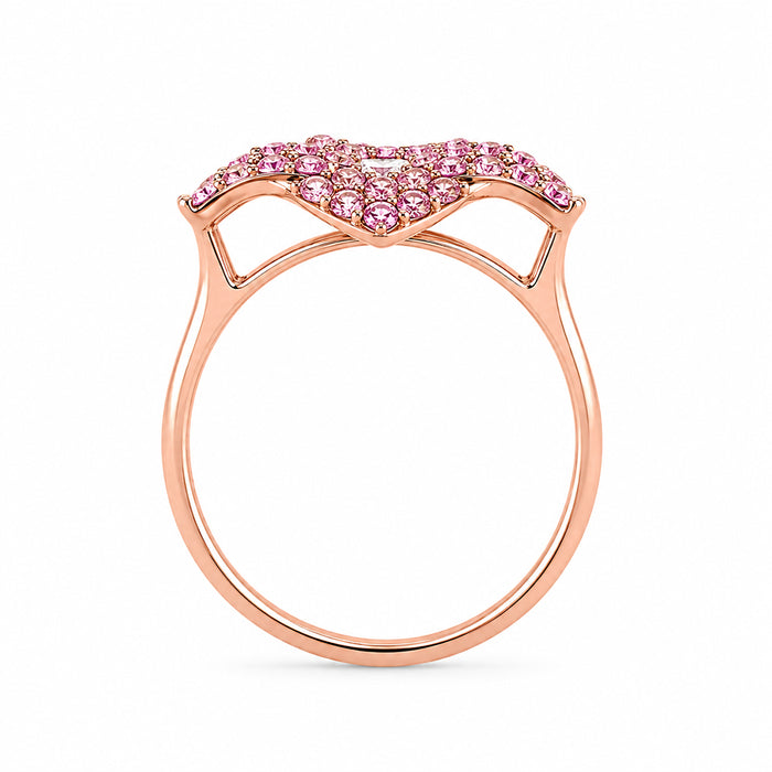 Approx. 0.93 carats Round Pink Sapphires

0.03 carats Round Diamonds
Set in 18K Rose Gold