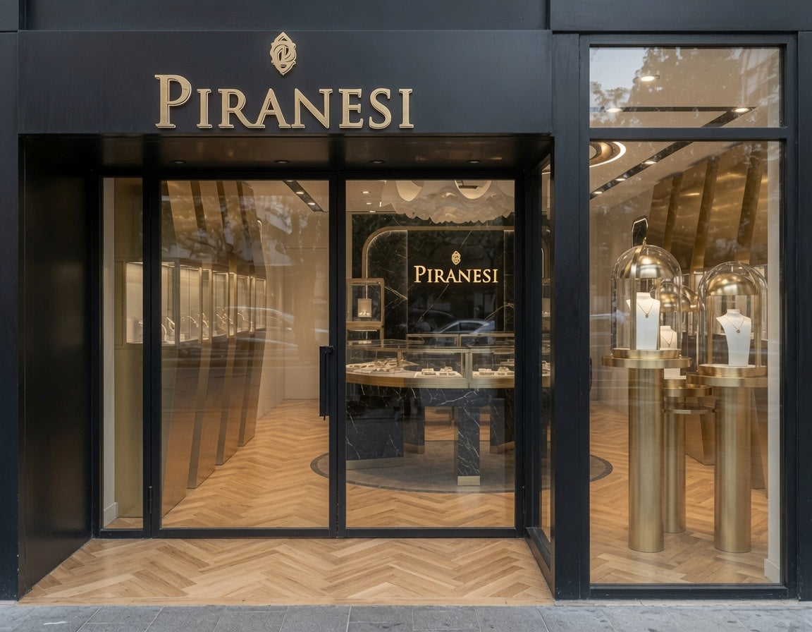 Piranesi Jewelry store located at waterside shops in Naples Florida. Piranesi a high end luxury gemstone jewelry brand. They have stores in New York, Aspen, Vail, Naples, and Riyadh.
