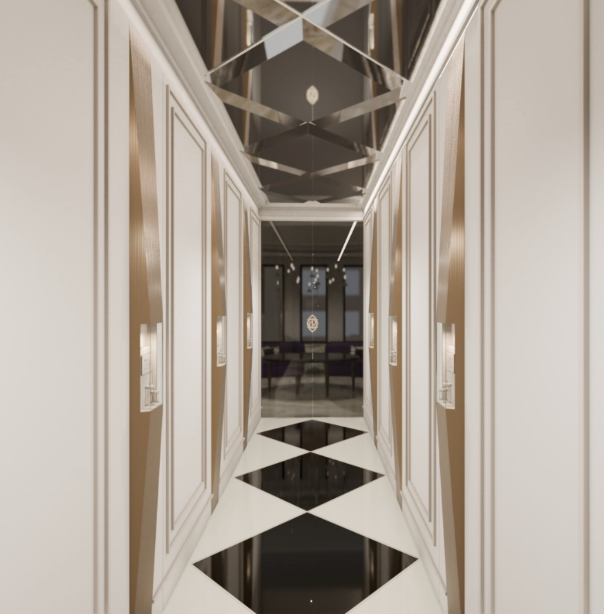 Piranesi of New York headquarters showroom featuring luxurious gemstone jewelry featuring sapphires, rubies, and emeralds. 