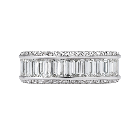 Approx. 2.92 carats Baguette Diamonds
2.37 carats Round Diamonds&nbsp;
Set in 18K White Gold