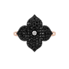 Approx. 0.75 carats Round Black Diamonds

0.03 carats Round Diamonds
Set in 18K Rose Gold