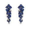 Approx. 6.61 carats Round and Oval Blue Sapphires
0.90 carats Round Diamonds
Set in 18K White and Blackened Gold