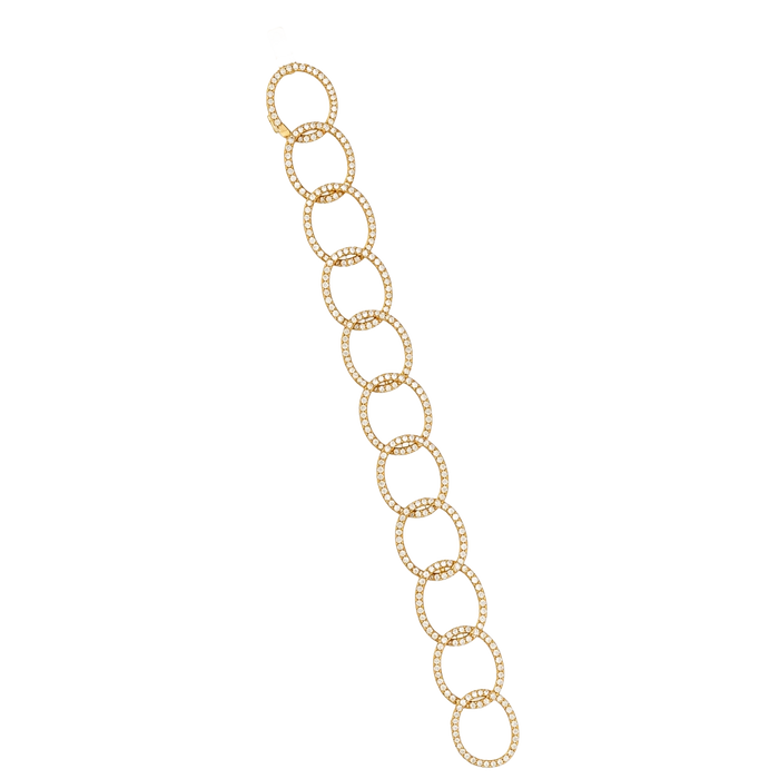 Approx 6.00 carats Round Diamond
Necklace set in 18K Yellow Gold
7.5 in