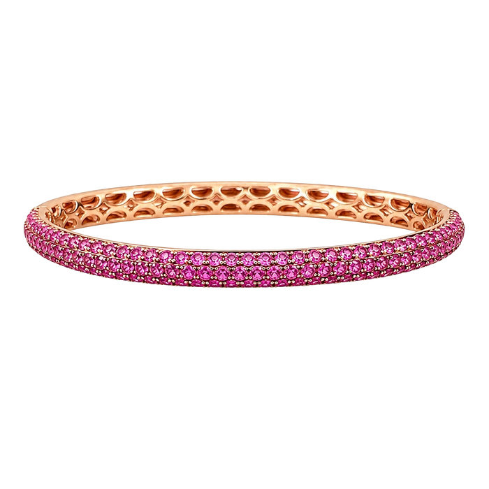 Approx. 2.95 carats Round Pink Sapphires
Set in 18K Rose Gold
53 x 46 mm
