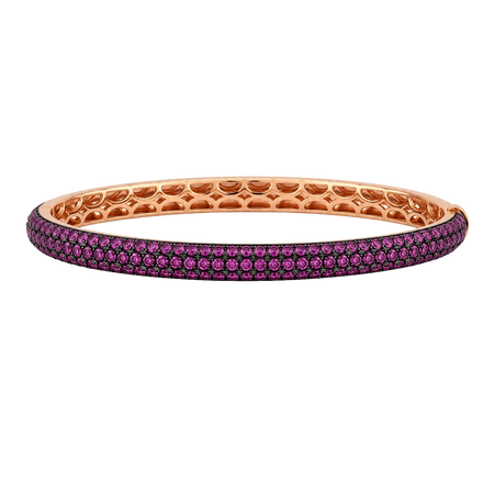 Approx. 3 carats Round Deep Pink Sapphires
Set in 18K Rose Gold
53 x 46 mm