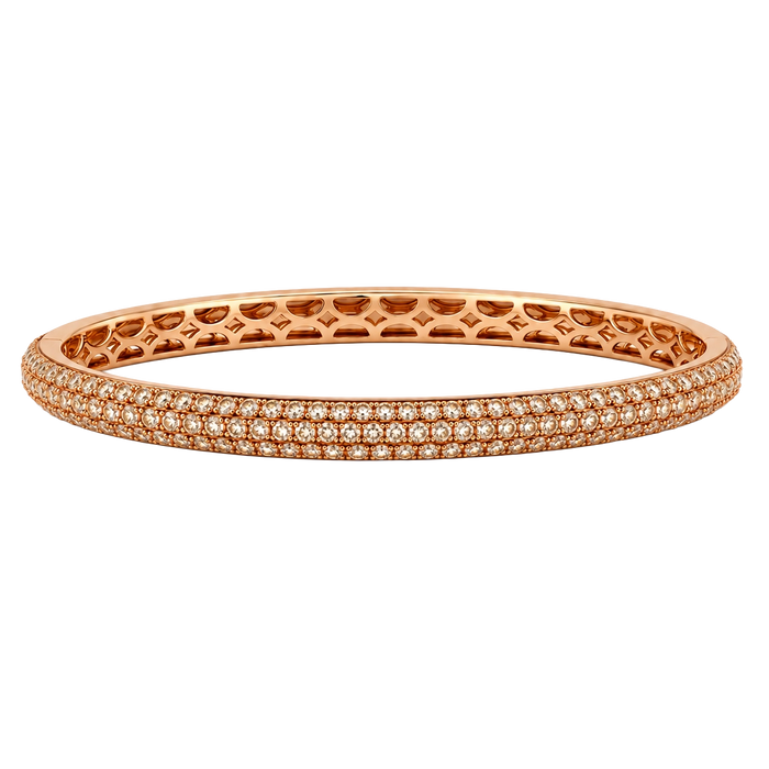 Approx. 2.48 carats Round Diamonds
Bangle set in 18K Rose Gold
Size: 54 x 47mm