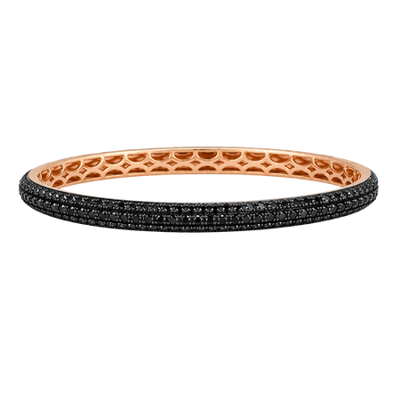 Approx. 2.58 carats Round Black Diamonds&nbsp;
Set in 18K Rose Gold&nbsp;
53 x 46 mm