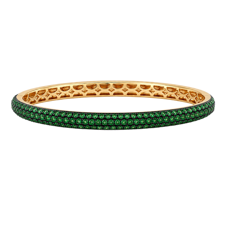 Approx. 3.10 carats Round Tsavorite Sapphires
Set in 18K White Gold
53 x 36 mm