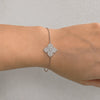 0.79 carats Round White Diamonds
Bracelet&nbsp;Set in&nbsp;18K White Gold
Flower Motif: 12mm X 12mm
Bracelet Length 6.75 inches