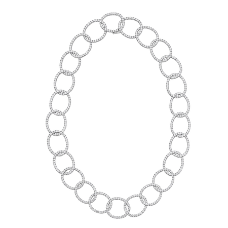 Approx. 15.38 carats Round Diamonds&nbsp;
Necklace set in 18K White Gold
17 in