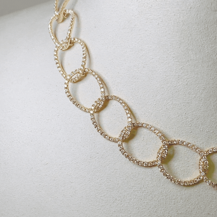 Classic Wave Diamond Necklace