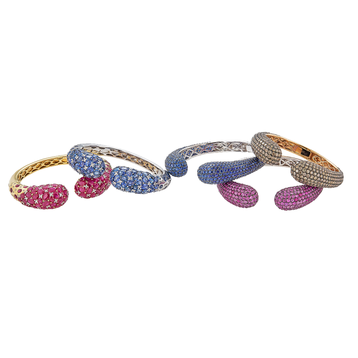 Mosaique Open Bangle Bracelet