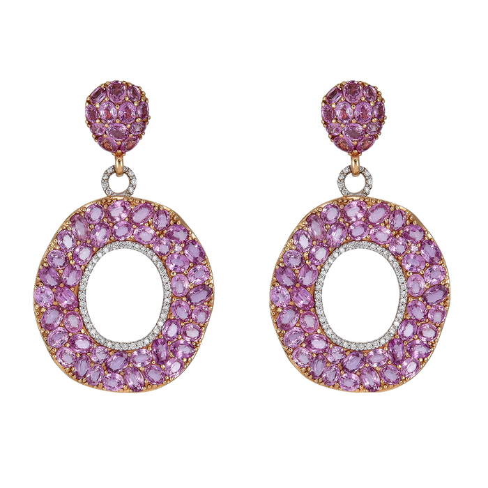 Mosaique Oval Drop Earrings