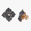 Mosaique Small Flower Earrings in Black Diamond