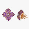 Mosaique Large Flower Earrings in Purple Amethyst