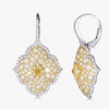 Pacha on Wire Earrings in Yellow and White Diamonds