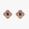 Pacha Earrings in Blue and Orange Sapphire