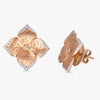 Oro Large Flower Earrings with Diamonds in 18K Rose Gold