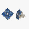 Mosaique Large Flower Earrings in Blue Sapphire